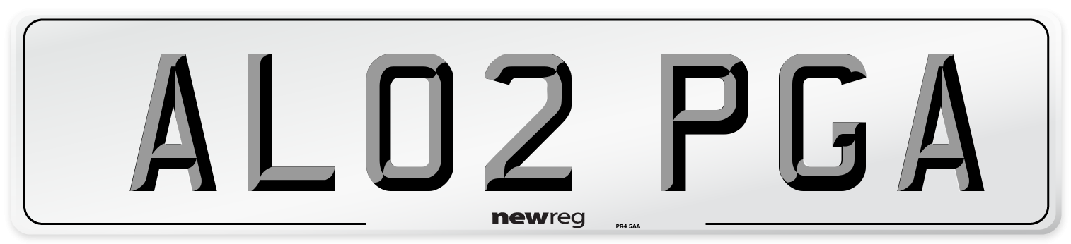 AL02 PGA Number Plate from New Reg